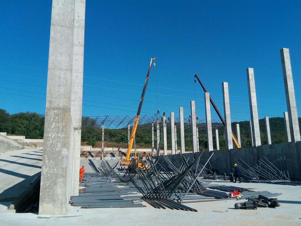 松江搅拌站网架